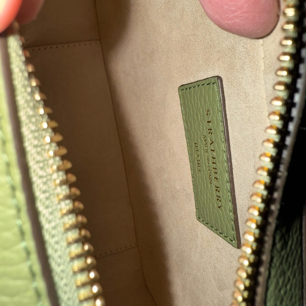 Strathberry Olive Green Leather Camera Bag - Picture 3 of 3